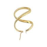 18k Yellow Gold 5.5g Figure 8 Infinity Greek Key Earrings Italy 1.5"