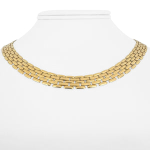 14k Yellow Gold 19.3g Ladies Polished 10mm Panther Link Necklace Italy 17"