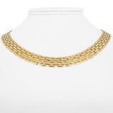 14k Yellow Gold 19.3g Ladies Polished 10mm Panther Link Necklace Italy 17"