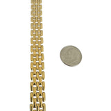 14k Yellow Gold 19.3g Ladies Polished 10mm Panther Link Necklace Italy 17"