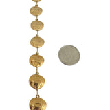14k Yellow Gold 14.5g Solid Vintage 12mm Oyster Shell Link Bracelet 7.5"