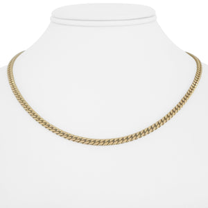 14k Yellow Gold 16.6g Solid Thin 3.5mm Cuban Link Chain Necklace 17"