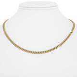14k Yellow Gold 16.6g Solid Thin 3.5mm Cuban Link Chain Necklace 17"