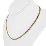 14k Yellow Gold 16.6g Solid Thin 3.5mm Cuban Link Chain Necklace 17"