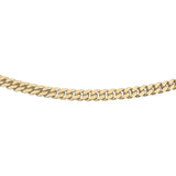 14k Yellow Gold 16.6g Solid Thin 3.5mm Cuban Link Chain Necklace 17"