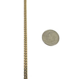 14k Yellow Gold 16.6g Solid Thin 3.5mm Cuban Link Chain Necklace 17"