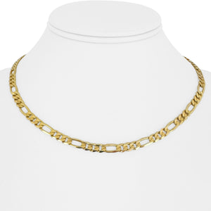 14k Yellow Gold 14.2g Solid Ladies 5mm Figaro Link Chain Necklace Italy 16"