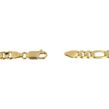 14k Yellow Gold 14.2g Solid Ladies 5mm Figaro Link Chain Necklace Italy 16"