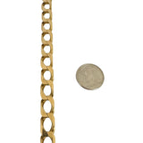 14k Yellow Gold 57.7g Solid Vintage 8mm Squared Curb Link Chain Necklace 23.5"