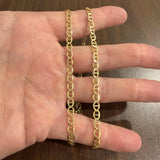 14k Yellow Gold 13.3g Solid Men's 5mm Mariner Link Chain Necklace Italy 21.5"