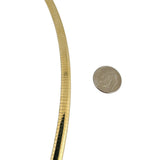 14k Yellow Gold 36g Solid Heavy 6mm Omega Link Necklace Italy 16"