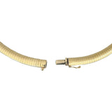 14k Yellow Gold 36g Solid Heavy 6mm Omega Link Necklace Italy 16"
