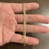 14k Yellow Gold 7.4g Solid 5mm Mariner Link Bracelet Italy 7.5"