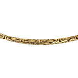 14k Yellow Gold 50g Solid Very Heavy Squared Byzantine Link Necklace Italy 18.5"