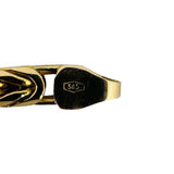 14k Yellow Gold 50g Solid Very Heavy Squared Byzantine Link Necklace Italy 18.5"