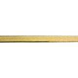 14k Yellow Gold 14.5g Solid Flat Silky 7mm Herringbone Link Necklace Italy 16"