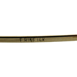 14k Yellow Gold 9g Ladies Vintage 7.5mm Patterned Bangle Bracelet 6.75"
