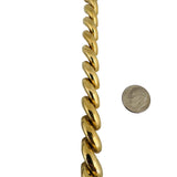 14k Yellow Gold 24.8g Ladies Polished 11mm San Marco Link Bracelet Italy 7.25"