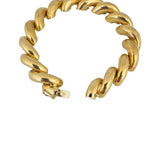 14k Yellow Gold 24.8g Ladies Polished 11mm San Marco Link Bracelet Italy 7.25"