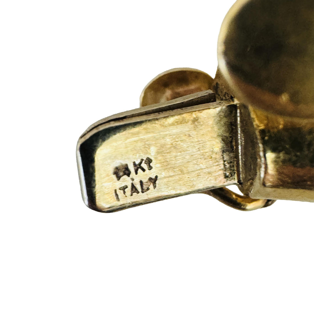 14k Yellow Gold 24.8g Ladies Polished 11mm San Marco Link Bracelet Italy 7.25"