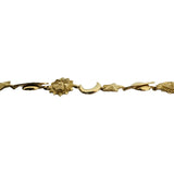14k Yellow Gold 9.7g Moon Sun Stars Planets Charm Link Bracelet 7"
