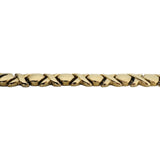 14k Yellow Gold 15.2g Ladies 8.5mm XO Hugs and Kisses Link Bracelet Italy 7.25"