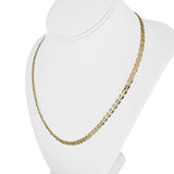14k Yellow Gold 8.7g Semi Solid 4mm Mariner Link Chain Necklace Italy 20"