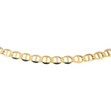 14k Yellow Gold 8.7g Semi Solid 4mm Mariner Link Chain Necklace Italy 20"