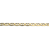 14k Yellow Gold 8.7g Semi Solid 4mm Mariner Link Chain Necklace Italy 20"