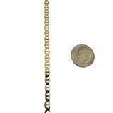 14k Yellow Gold 8.7g Semi Solid 4mm Mariner Link Chain Necklace Italy 20"