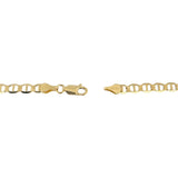 14k Yellow Gold 8.7g Semi Solid 4mm Mariner Link Chain Necklace Italy 20"