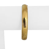14k Yellow Gold 9.7g Vintage 9mm Floral Bangle Bracelet 7"
