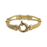 14k Yellow Gold 23.2g Solid Graduated Multi Strand Mesh Bracelet Italy 7.25"