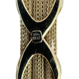 14k Yellow Gold 23.2g Solid Graduated Multi Strand Mesh Bracelet Italy 7.25"