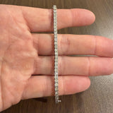 14k White Gold and 2.5cttw Bezel Set Diamond Tennis Bracelet 7.25"