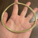14k Yellow Gold 36g Solid Heavy 6mm Omega Link Necklace Italy 16"