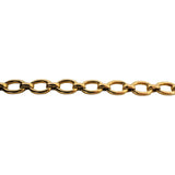 18k Yellow Gold 6.2g Vintage Ladies 6mm Oval Link Bracelet Italy 7.25"
