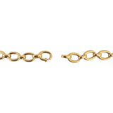 18k Yellow Gold 6.2g Vintage Ladies 6mm Oval Link Bracelet Italy 7.25"