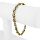 18k Yellow Gold 7.5g Ladies 5.5mm Fancy Link Bracelet Italy 7.5"