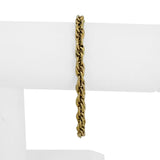 18k Yellow Gold 7.5g Ladies 5.5mm Fancy Link Bracelet Italy 7.5"