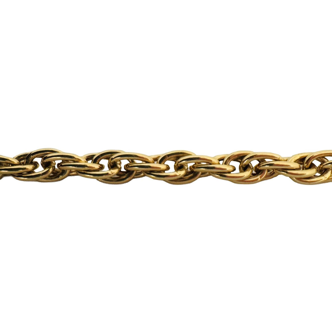 18k Yellow Gold 7.5g Ladies 5.5mm Fancy Link Bracelet Italy 7.5"