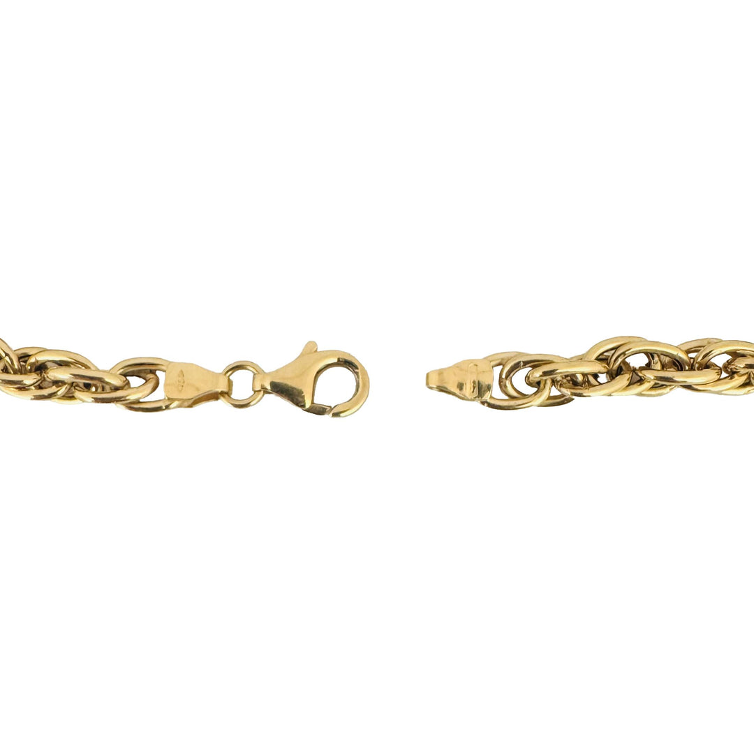18k Yellow Gold 7.5g Ladies 5.5mm Fancy Link Bracelet Italy 7.5"
