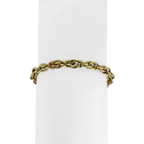 18k Yellow Gold 7.5g Ladies 5.5mm Fancy Link Bracelet Italy 7.5"