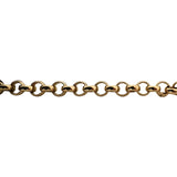 18k Yellow Gold 3.7g Ladies Half Rolo Half Box Link Bracelet Adjustable
