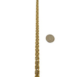 18k Yellow Gold 24.8g Ladies Thick 7.5mm Byzantine Link Necklace Italy 20"