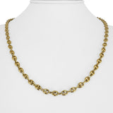 18k Yellow Gold 18.5g Semi Solid 4.5mm Puffy Mariner Link Chain Necklace 19.5"