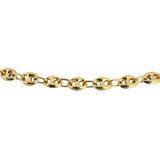 18k Yellow Gold 18.5g Semi Solid 4.5mm Puffy Mariner Link Chain Necklace 19.5"