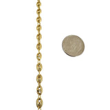 18k Yellow Gold 18.5g Semi Solid 4.5mm Puffy Mariner Link Chain Necklace 19.5"