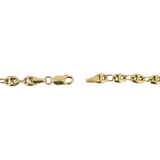 18k Yellow Gold 18.5g Semi Solid 4.5mm Puffy Mariner Link Chain Necklace 19.5"