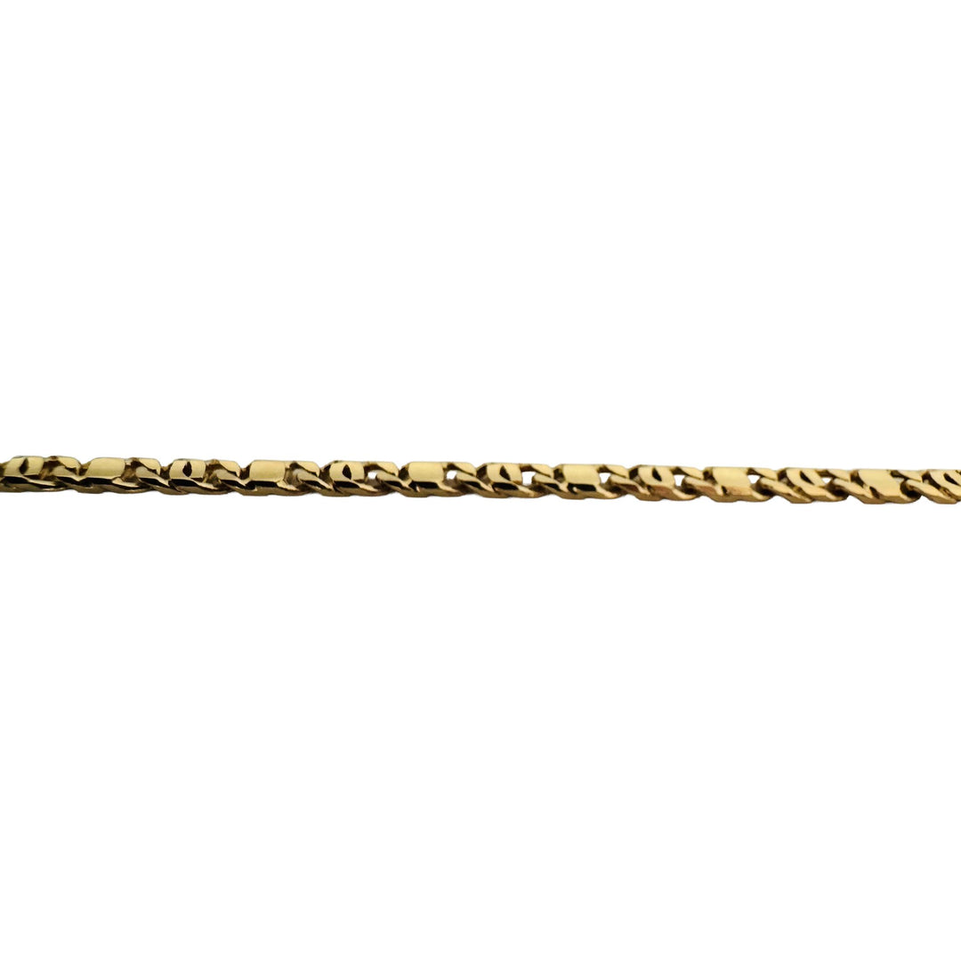 18k Yellow Gold 16.6g Solid Vintage 3mm Figarucci Link Chain Necklace Italy 20"